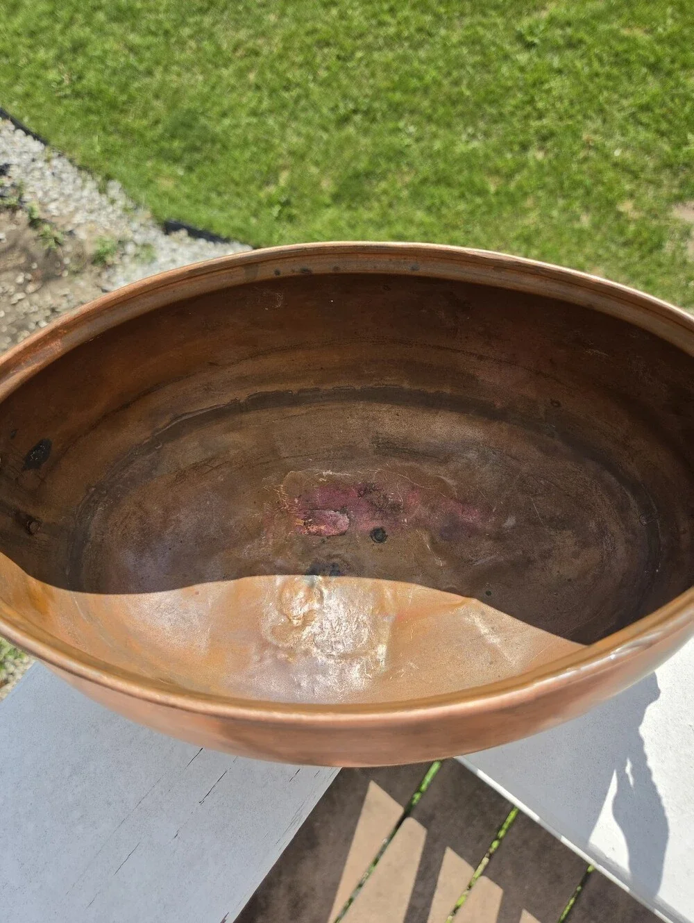 Vintage Copper Jardiniere Lion Head Handles Paw Feet, Oval Planter, French Garde